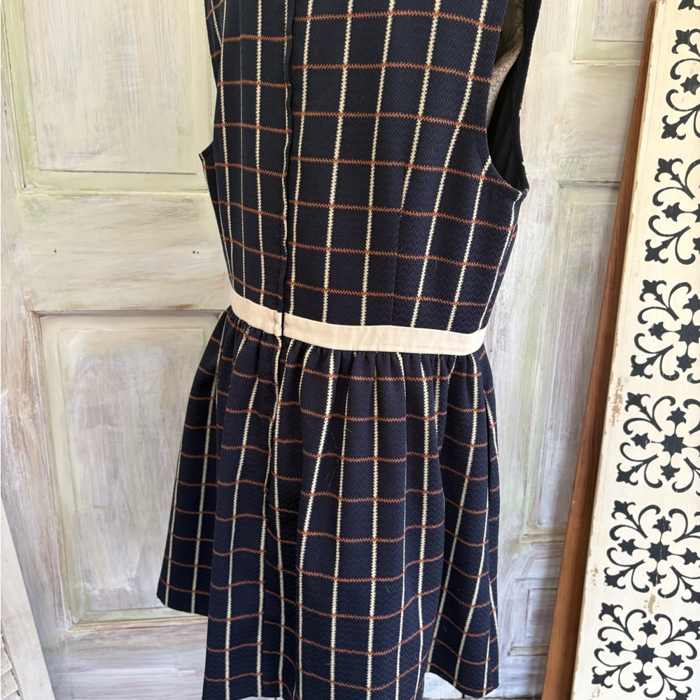 Modcloth Navy and White Grid Mini Dress - Picture 2 of 5